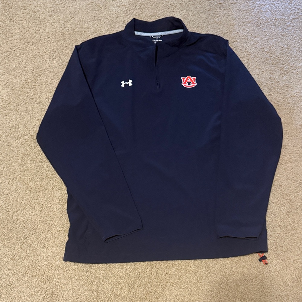 Auburn Tigers 2XL Navy Under Armour Quarter Zip Pullover